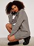  image of apricot-cable-knit-jumper-dress-grey