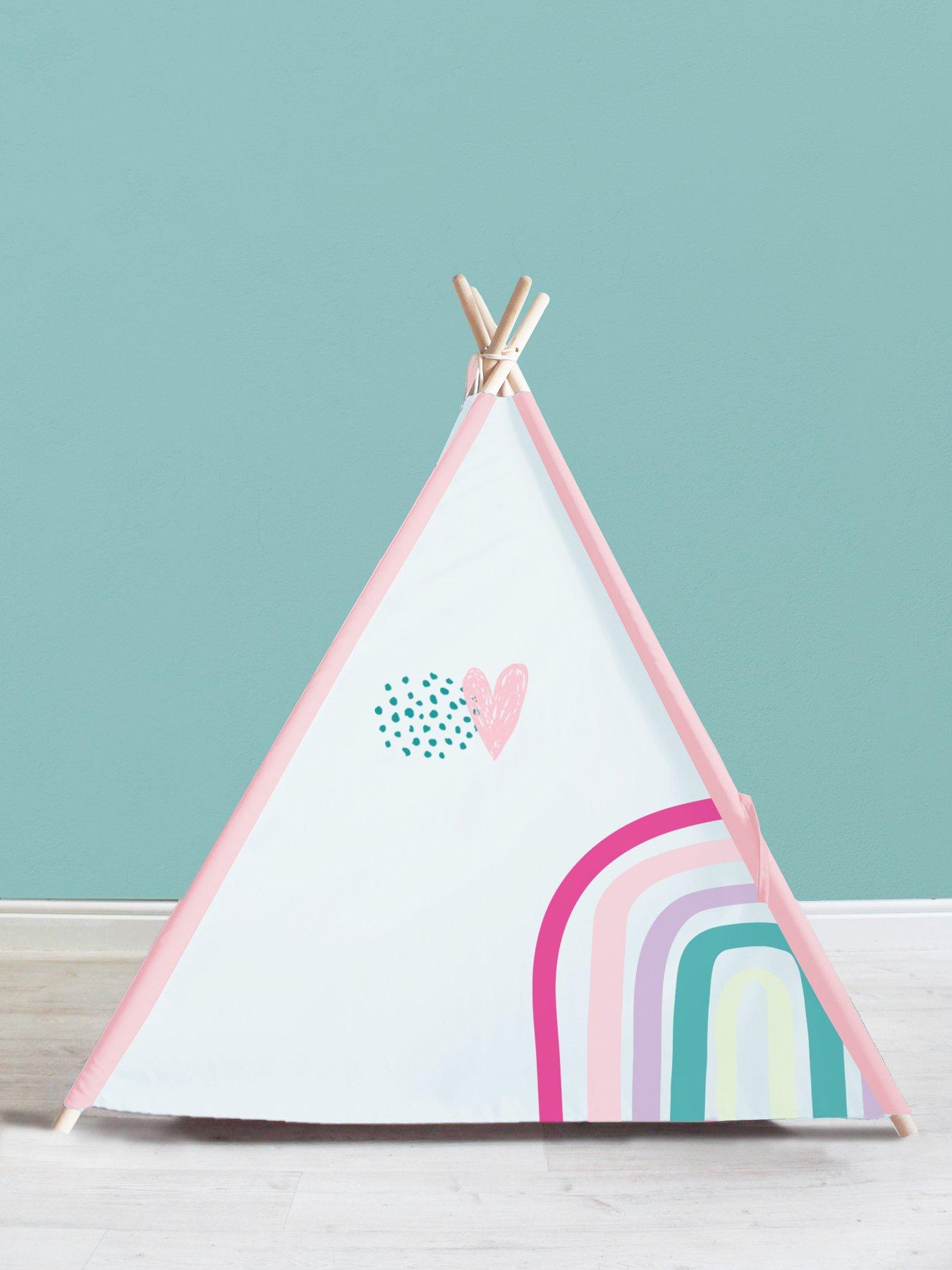 Image 2 of 6 of rucomfy Kids Teepee Play Tent - Rainbow Sky