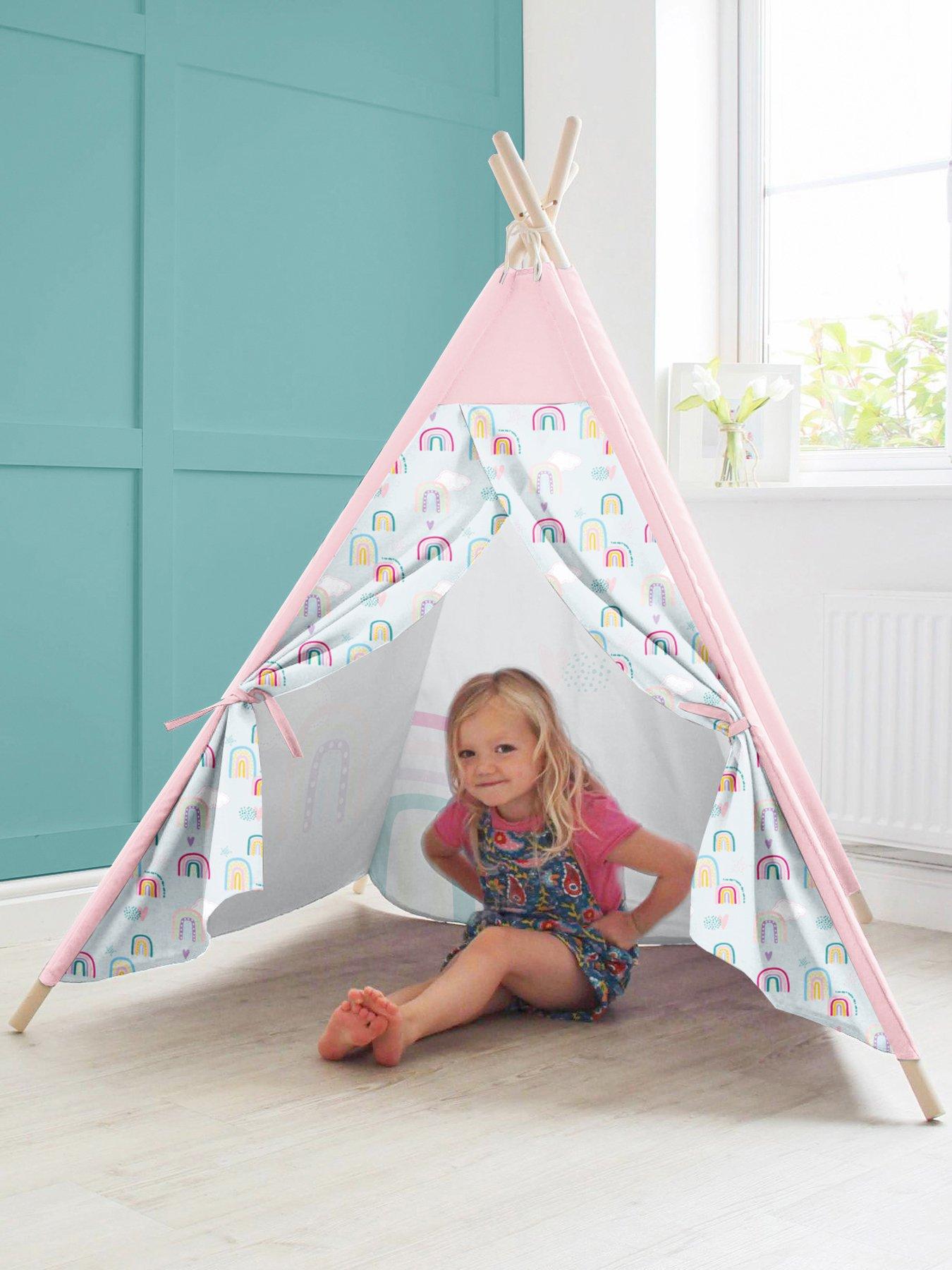Image 3 of 6 of rucomfy Kids Teepee Play Tent - Rainbow Sky