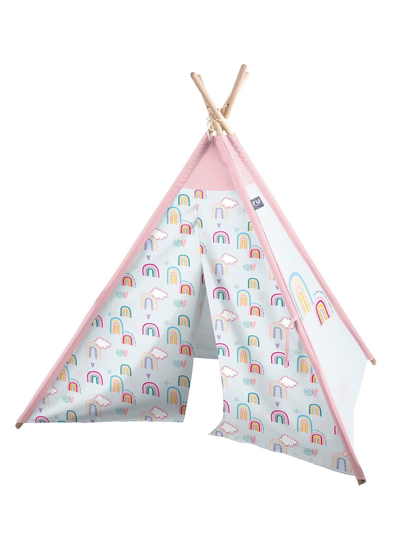 Image 5 of 6 of rucomfy Kids Teepee Play Tent - Rainbow Sky