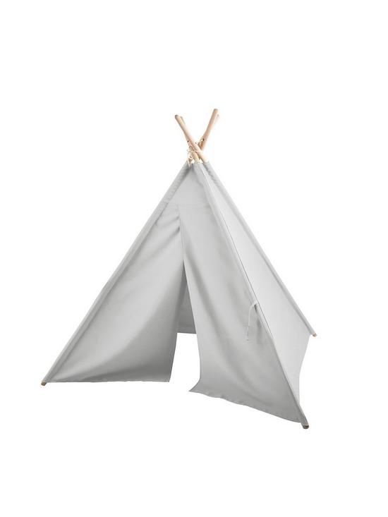 stillFront image of rucomfy-kids-teepee-play-tent-grey