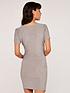 apricot-ruched-bodycon-faux-wrap-dress-silverstillFront