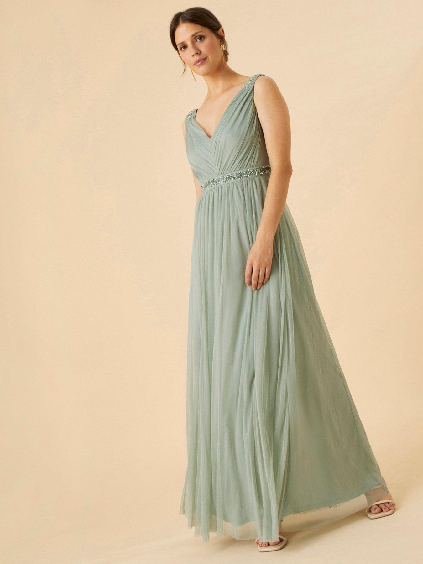 Dresses Brenda Maxi Dress in Recycled Polyester - Sage