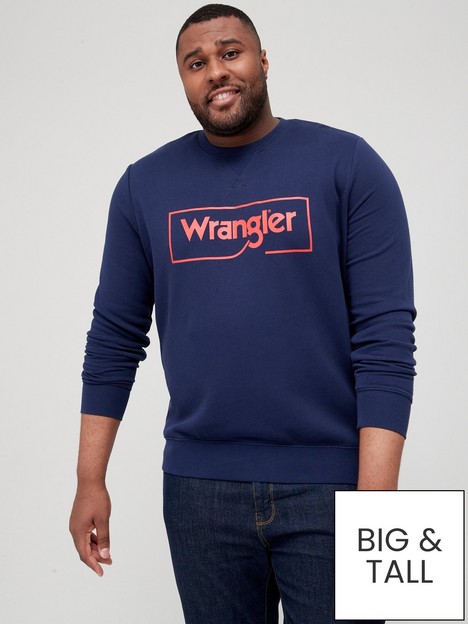 wrangler-plus-size-frame-logo-sweat-navy
