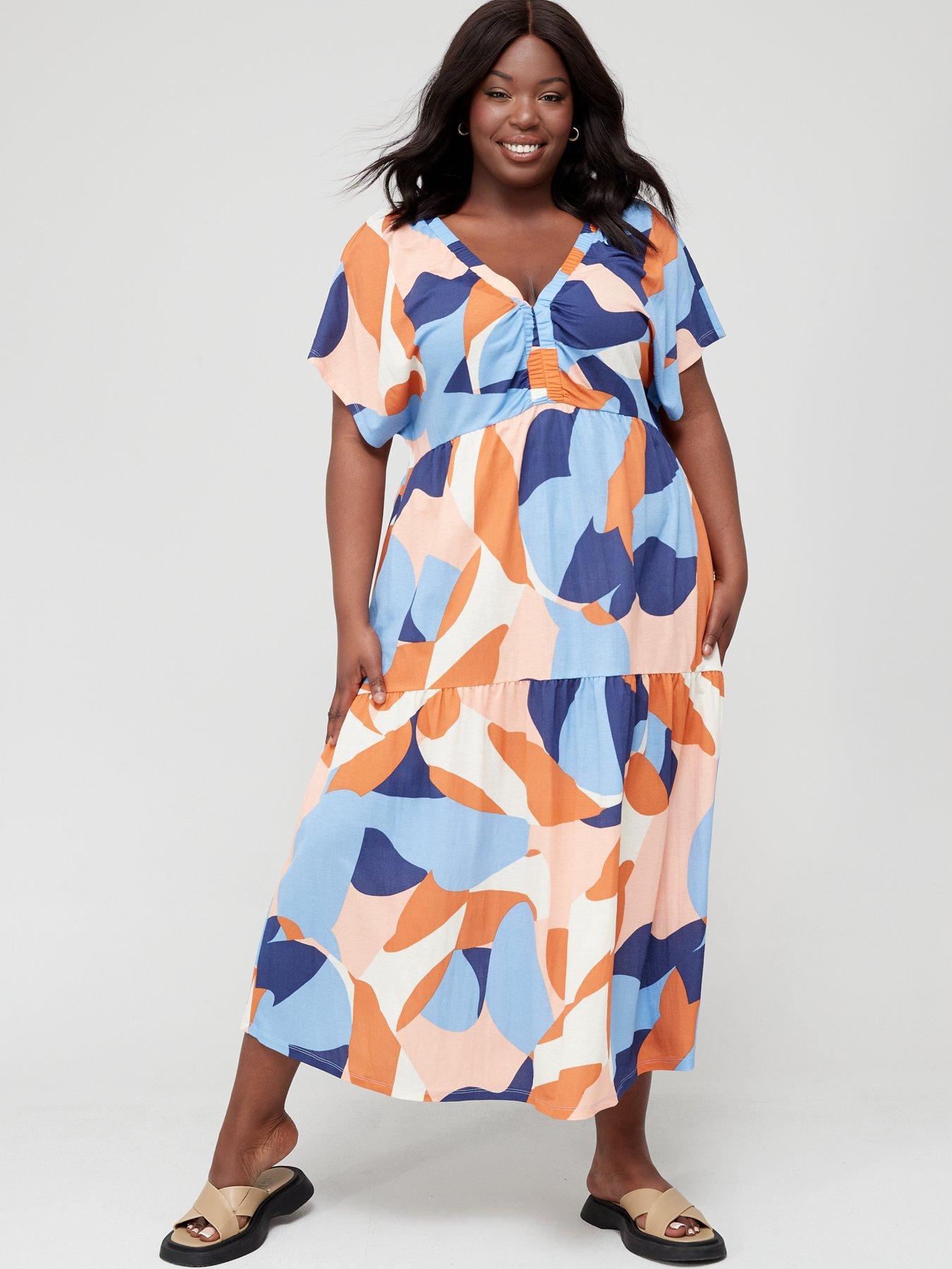 maxi plus size dresses with sleeves