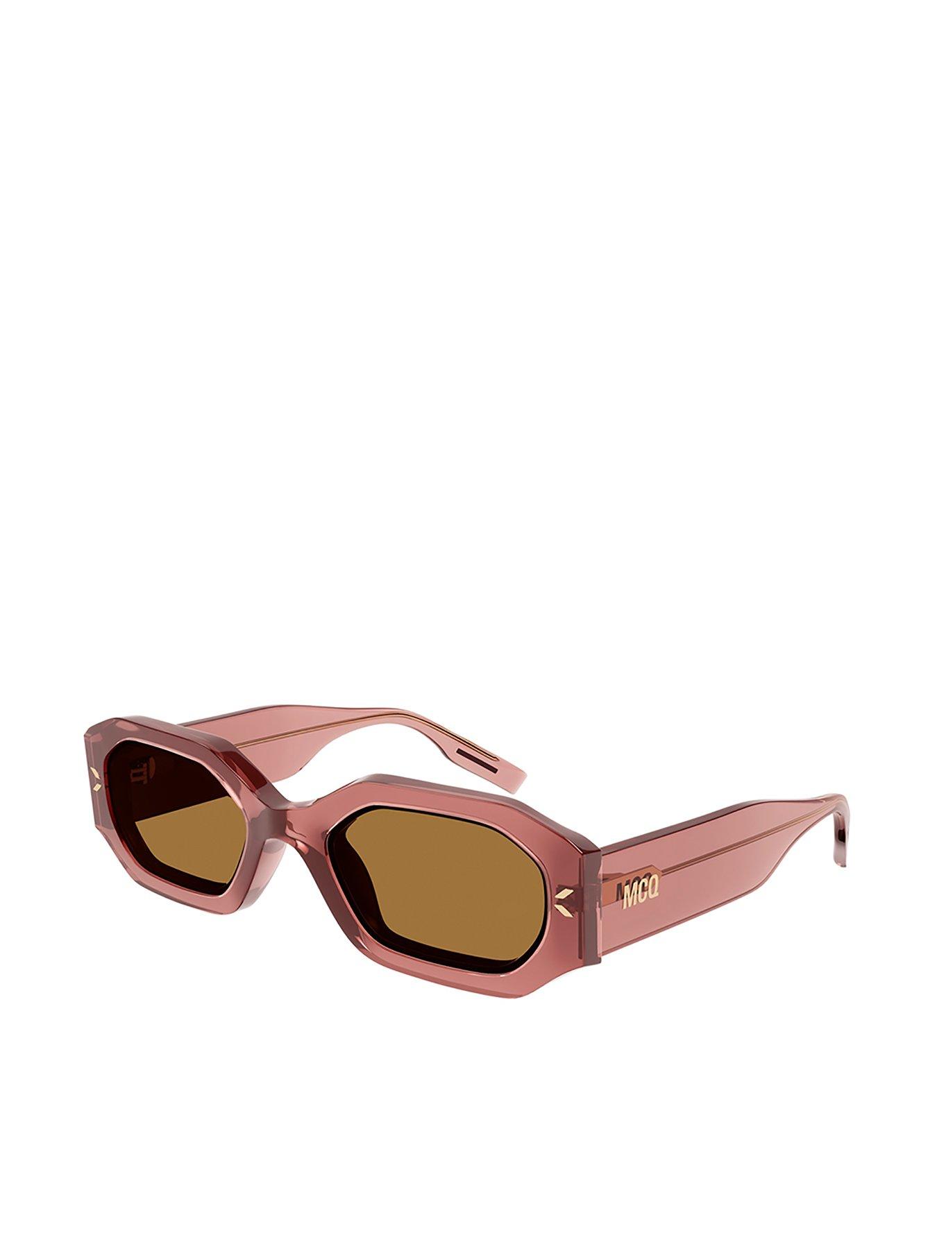 Women Rectangle Sunglasses - Pink