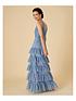  image of monsoon-tilly-tiered-maxi-dress-in-recycled-polyester-blue
