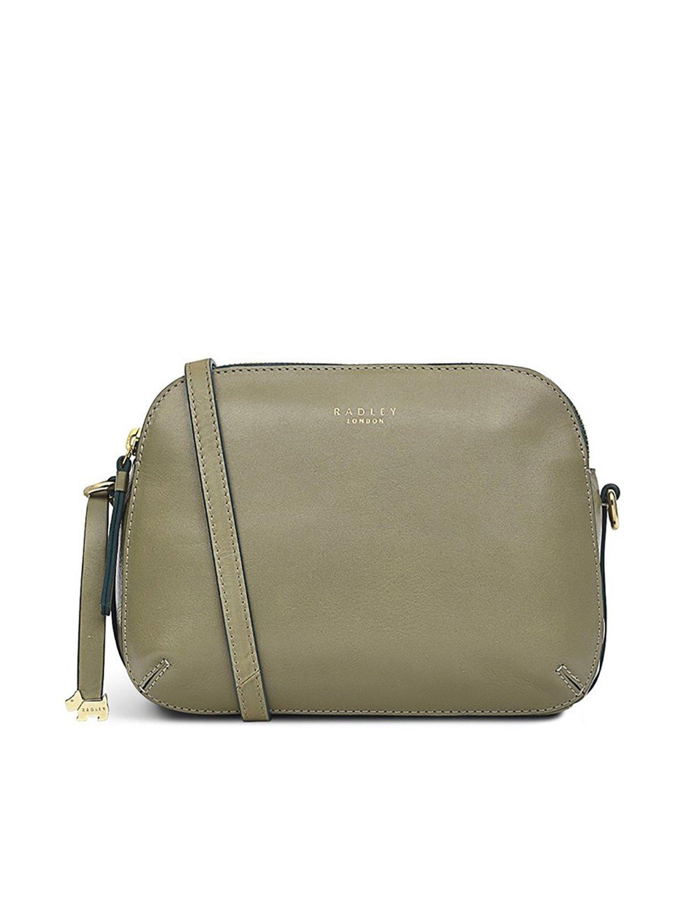 Radley Dukes Place Leather Medium Ziptop Crossbody Bag Winter Moss very.co.uk