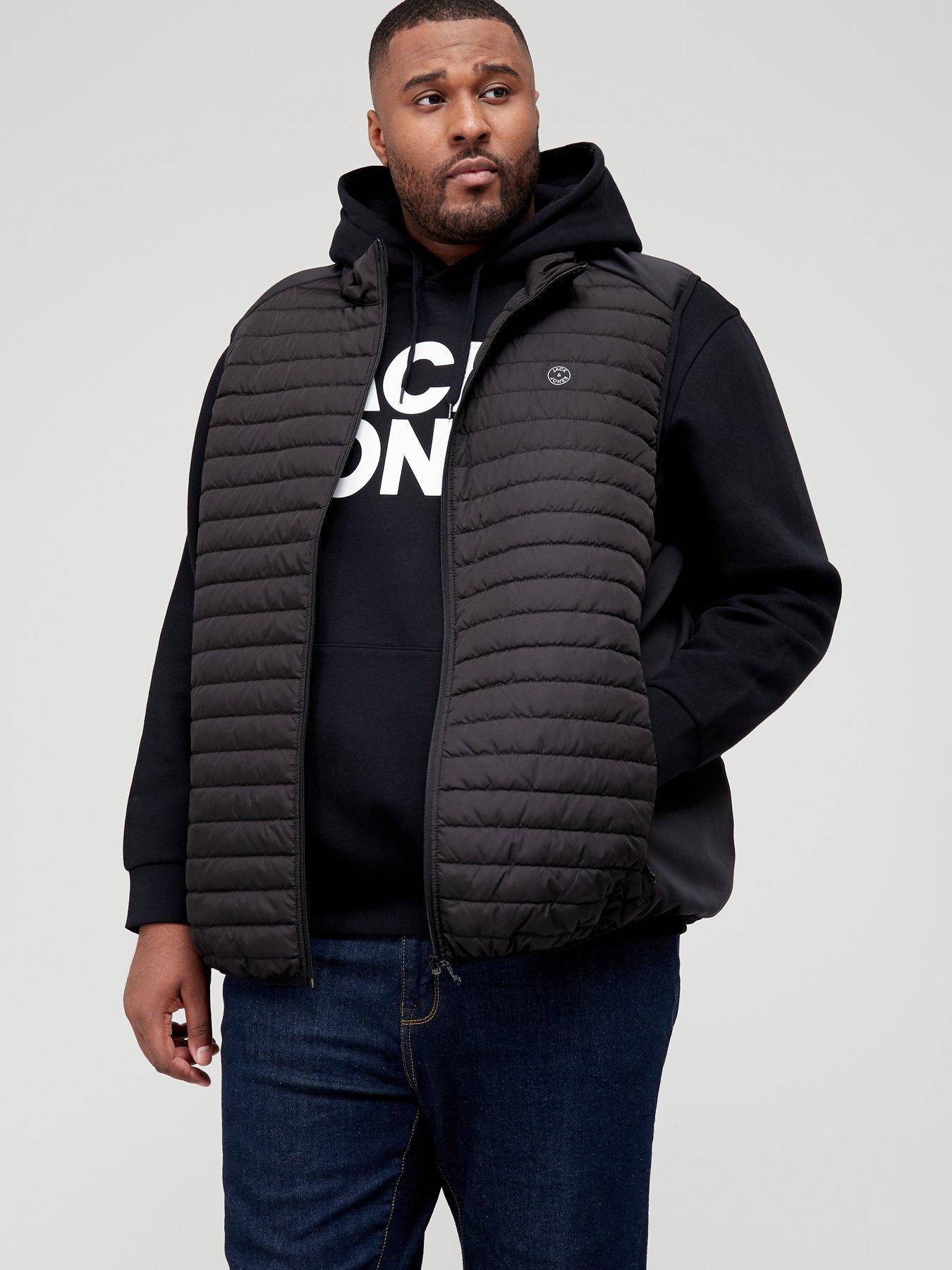 Coats & Jackets Big & Tall Padded Gilet - Black