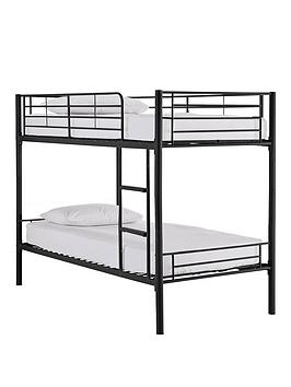 kidspace-domino-metal-bunk-bed-frame-with-mattress-options