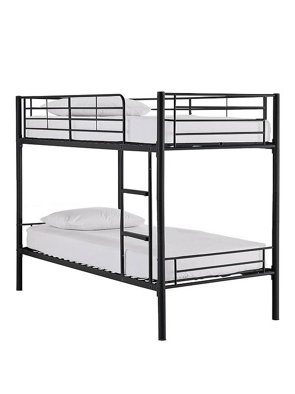 Kidspace Domino Metal Bunk Bed Frame, Metal Frame Bunk Beds With Mattresses