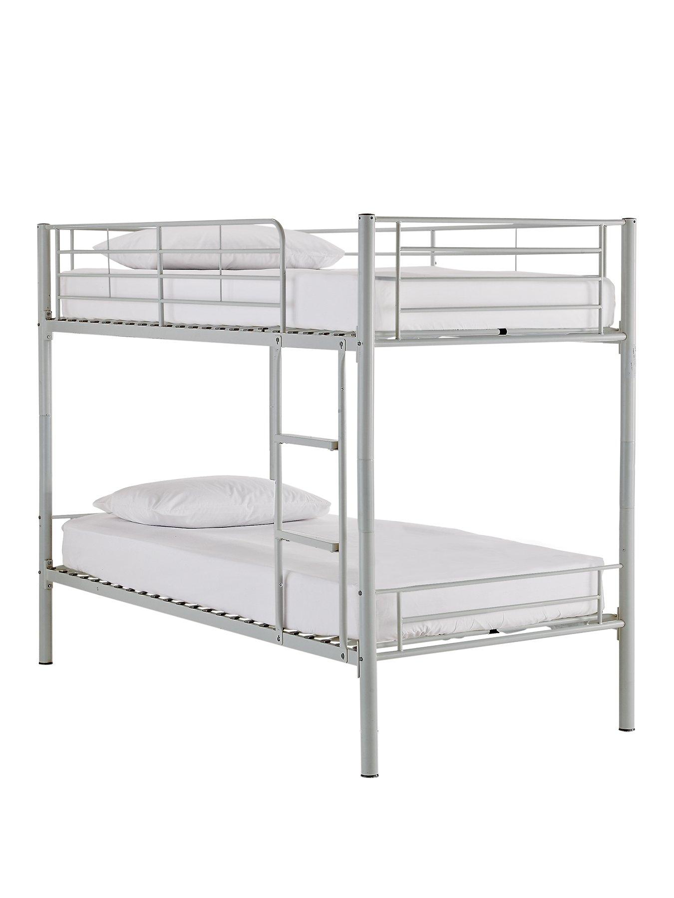 bunk bed white metal