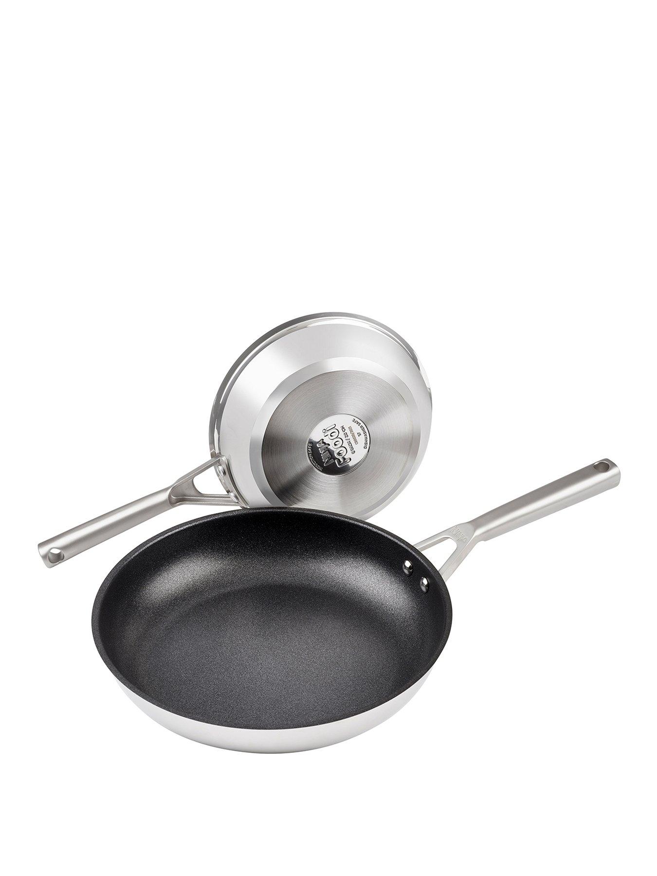 NINJA Foodi Zero Stick Stainless Steel 20cm & 28cm Frying Pans