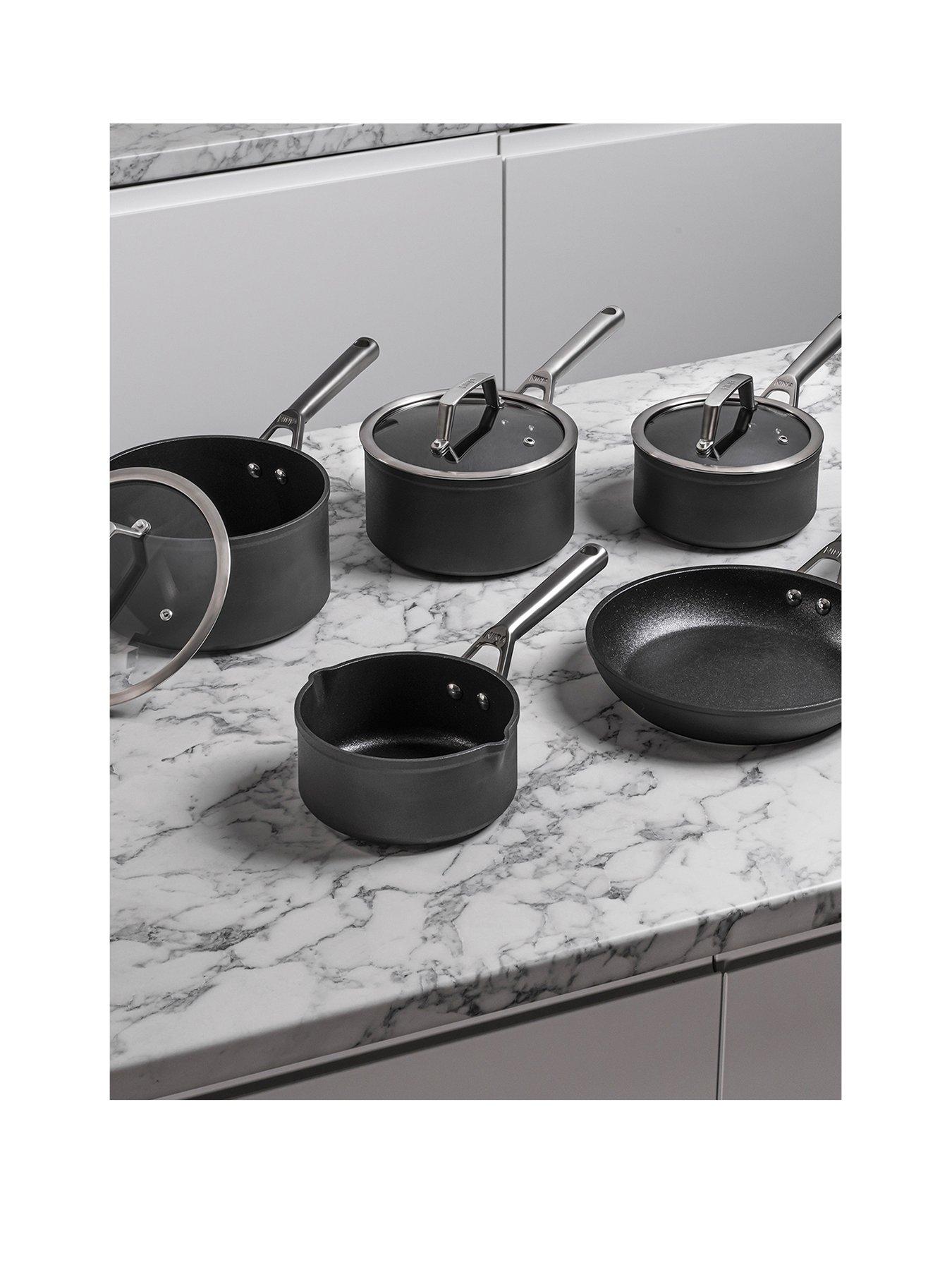 Image 1 of 5 of NINJA Foodi ZEROSTICK 5 Piece set - 16cm Milk, 16/18/20cm Saucepans &amp; 24cm Frying Pan, non stick - C35000UK