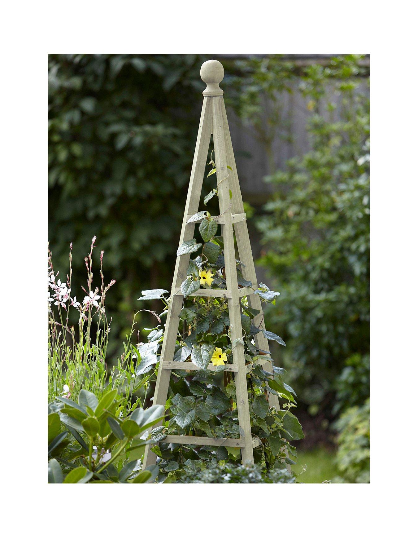 Product photograph of Smart Garden Large Woodland Obelisk Plant Support - Sage 1 9m from very.co.uk