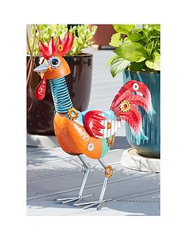 Product photograph of Smart Garden Funkyrooster Metal Garden Ornament from very.co.uk
