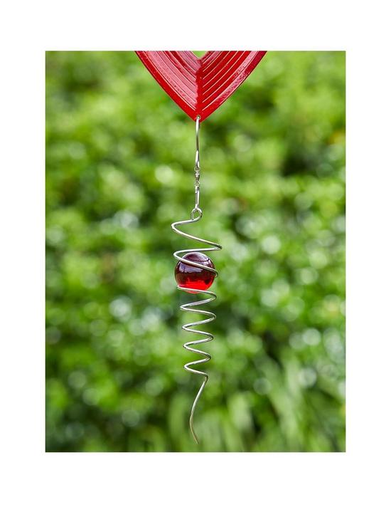 front image of smart-garden-red-spinning-helix-for-spinners-wind-charm