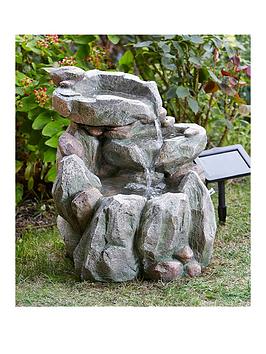 Product photograph of Smart Solar Rock Fall Water Feature from very.co.uk