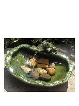 Product photograph of Smart Solar Ceramic Frog Solar On Demand Water Feature from very.co.uk