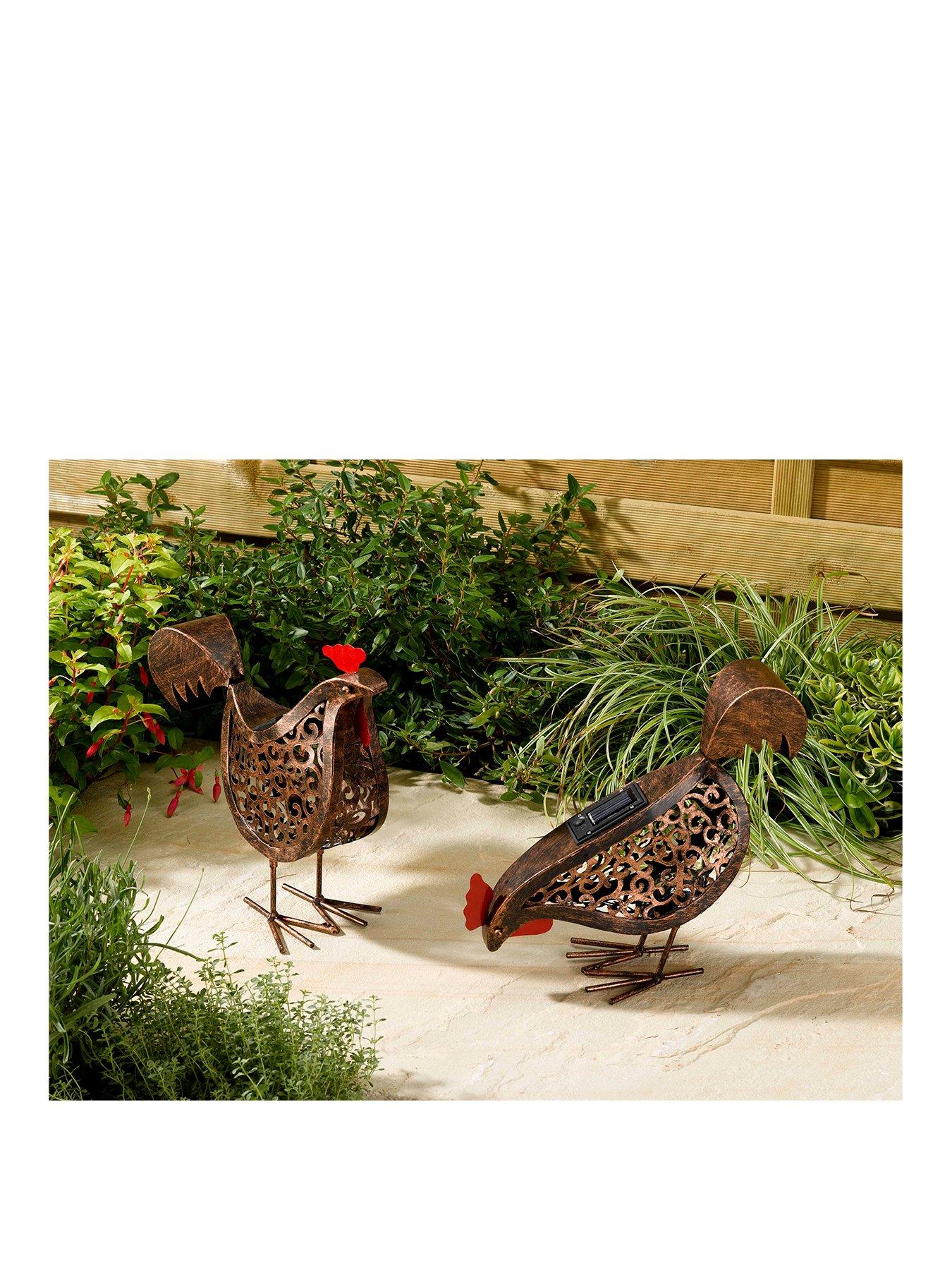 Product photograph of Smart Solar Solar Silhouette Hens Light Pair from very.co.uk