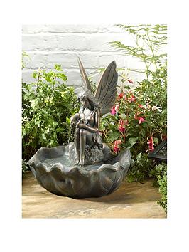 Product photograph of Smart Solar Fairy Leaf Solar On Demand Water Feature from very.co.uk