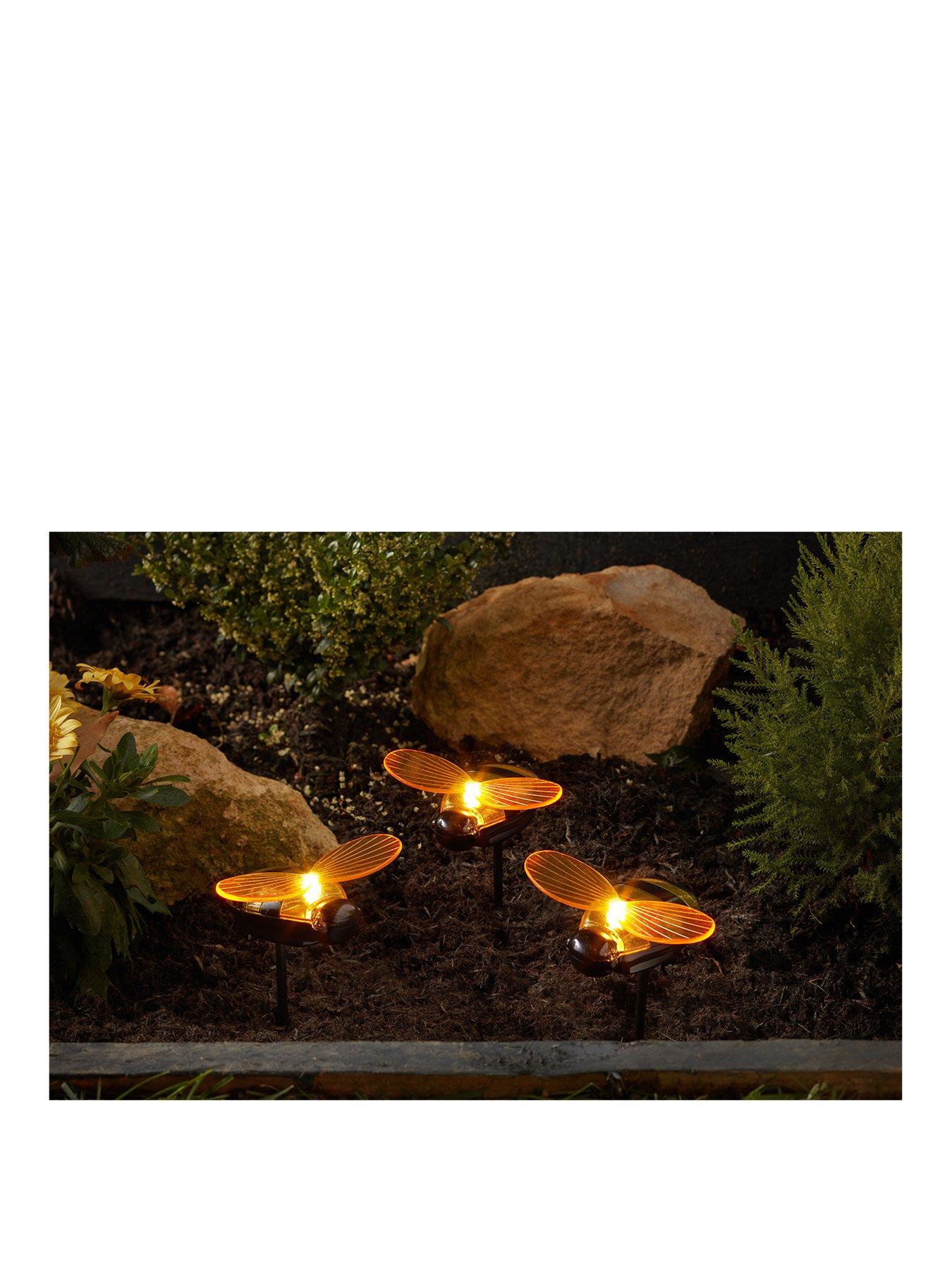 Smart Solar Decorative Bee Solar Stake Lights 3-PK | very.co.uk