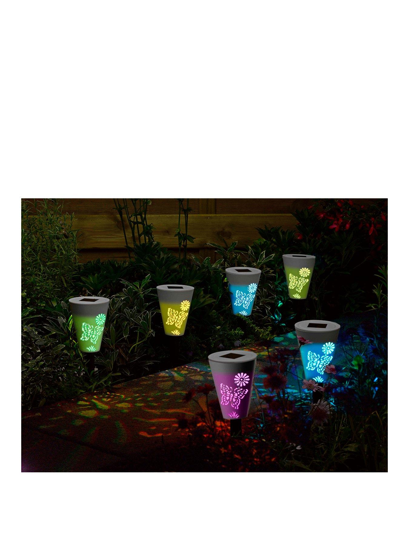 Product photograph of Smart Solar Silhouette Butterfly Solar Stake Light - 6 Pack from very.co.uk