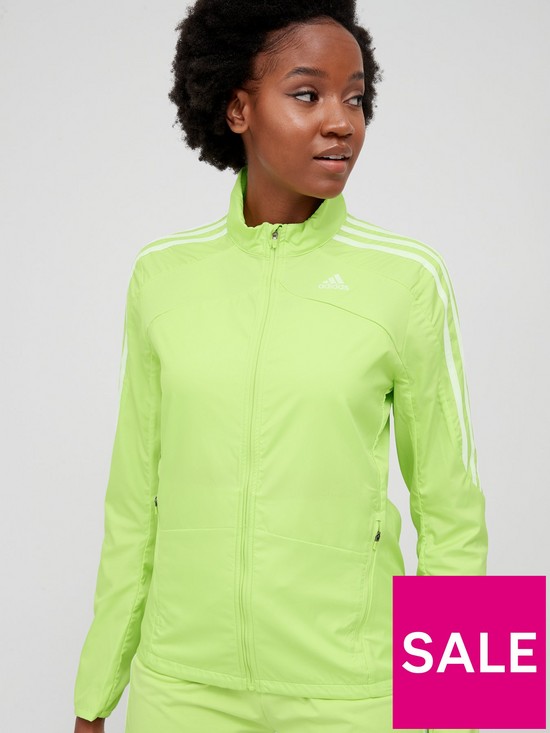 front image of adidas-marathon-running-womens-jacket-lime