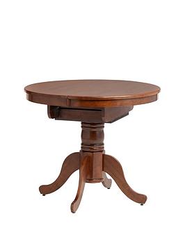 Product photograph of Julian Bowen Canterbury Round To Oval Extending Table from very.co.uk