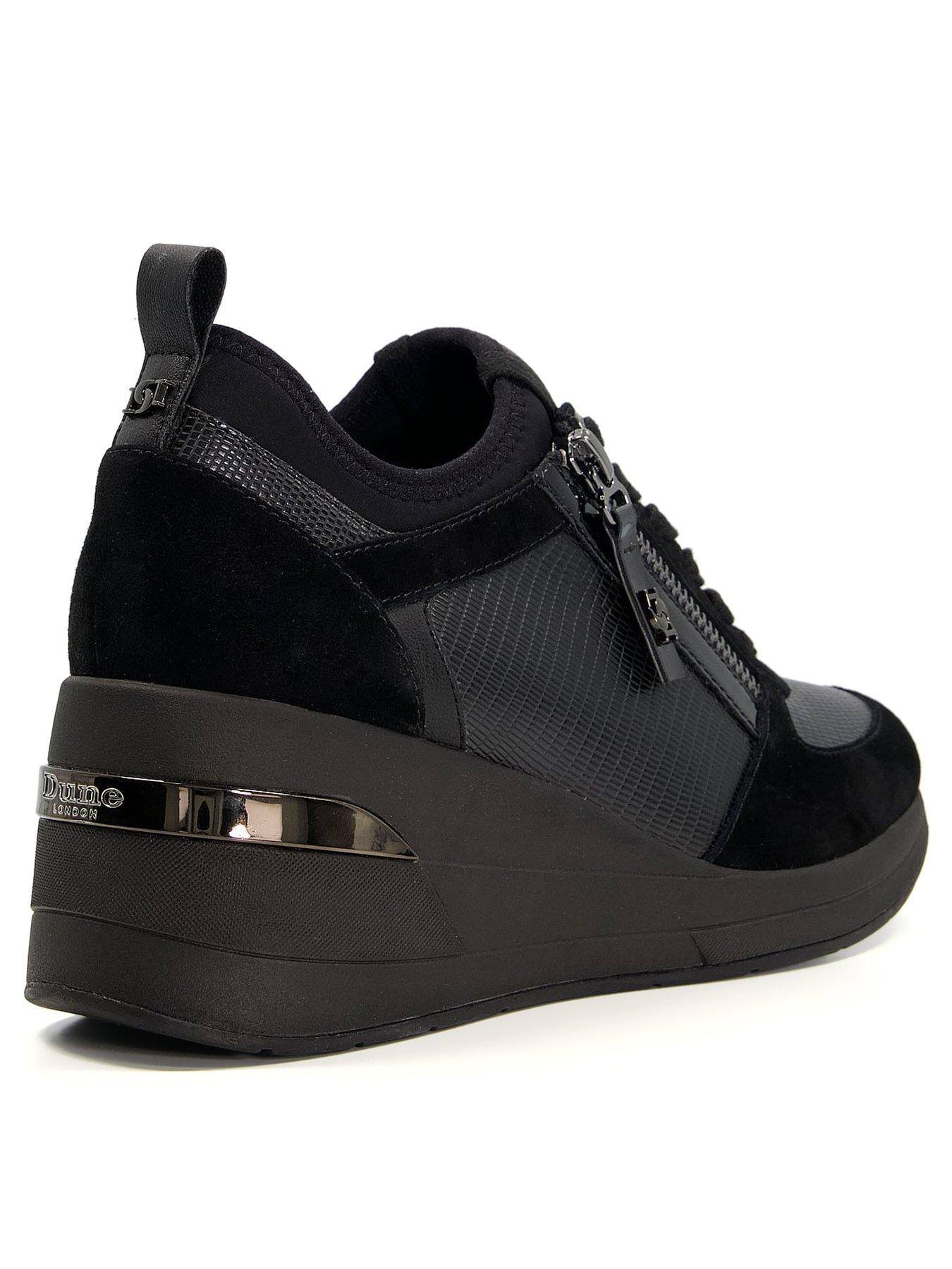 Dune London Eilin Lace Up Wedge Trainer Black very.co.uk