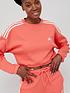  image of adidas-glam-babe-crop-crew-sweat-top-coral