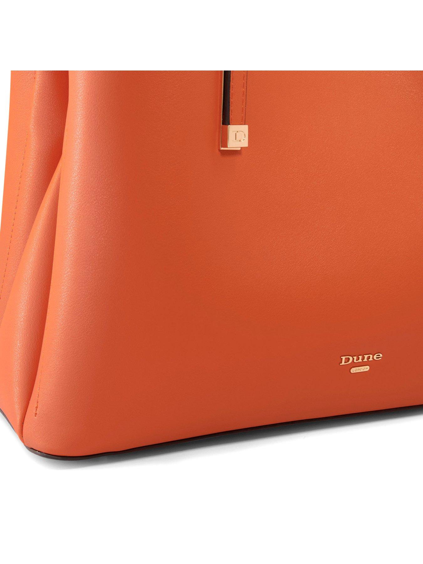 Dune London Dorrie Large Unlined Tote Orange very