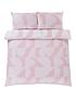  image of everyday-collection-blush-geo-reversible-duvet-cover-set