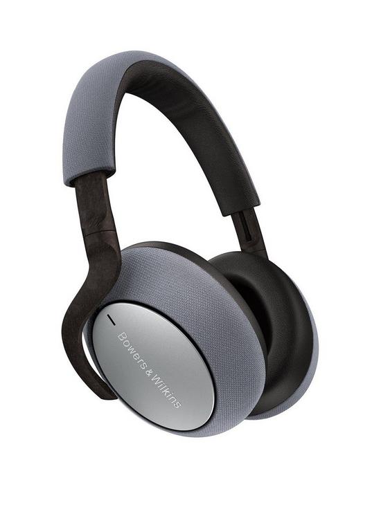 front image of bowers-wilkins-px7-wireless-headphones-silver