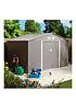  image of rowlinson-trentvale-10-x-8ft-metal-apex-shed-light-grey