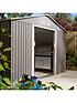  image of rowlinson-trentvale-10-x-8ft-metal-apex-shed-light-grey