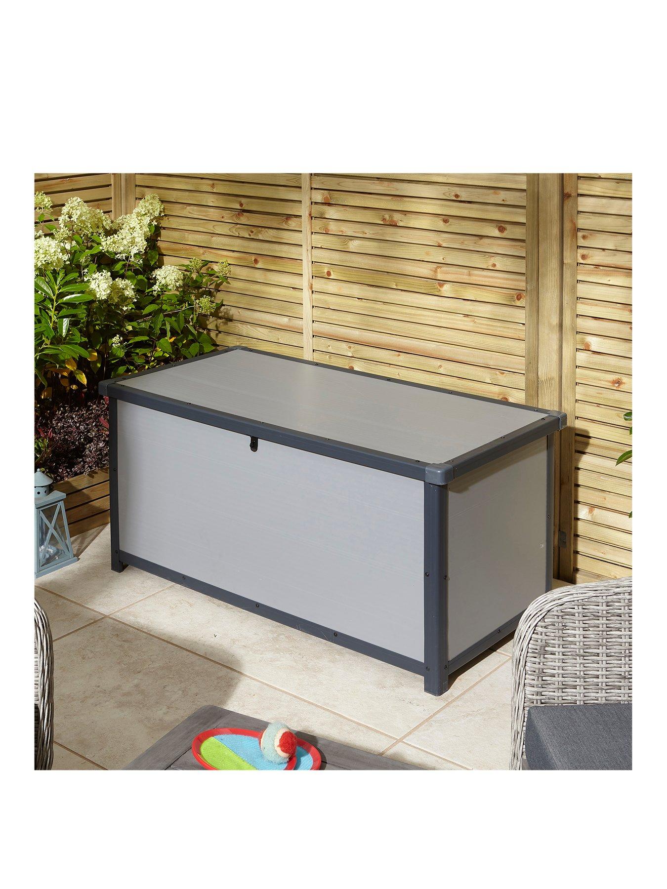 Image 1 of 6 of Rowlinson Airevale 4&nbsp;x 2ft&nbsp;Cushion Box Garden Storage&nbsp;- Light Grey