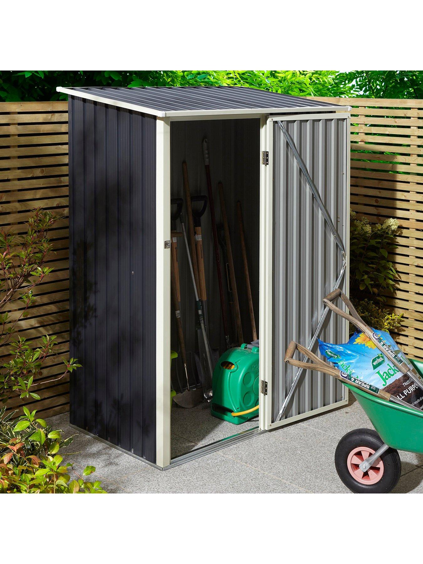 Rowlinson Trentvale 5 X 3ft Metal Pent Shed - Dark Grey | Very.co.uk