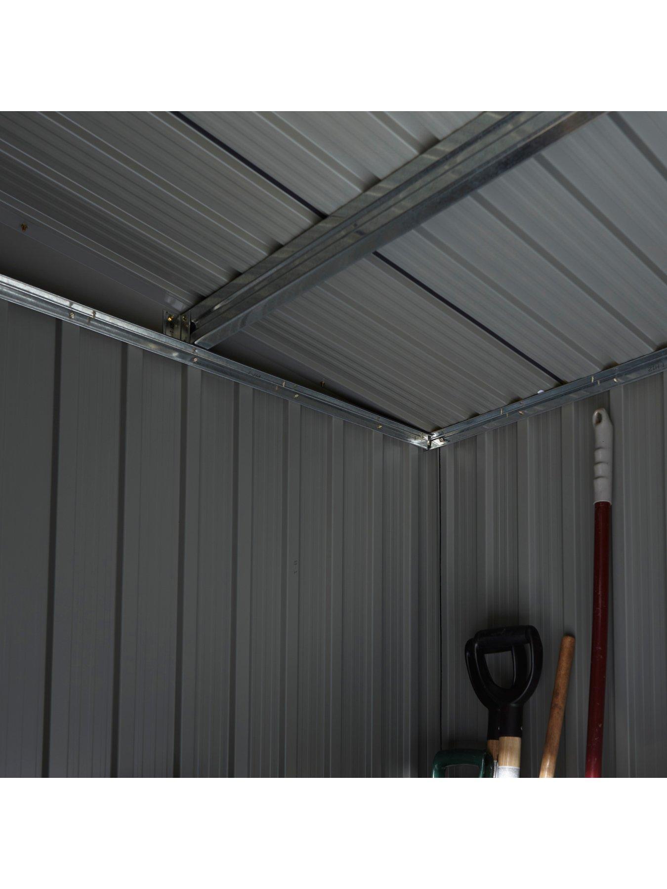 Rowlinson Trentvale 6X4 Metal Pent Shed - Dark Grey | Very.co.uk