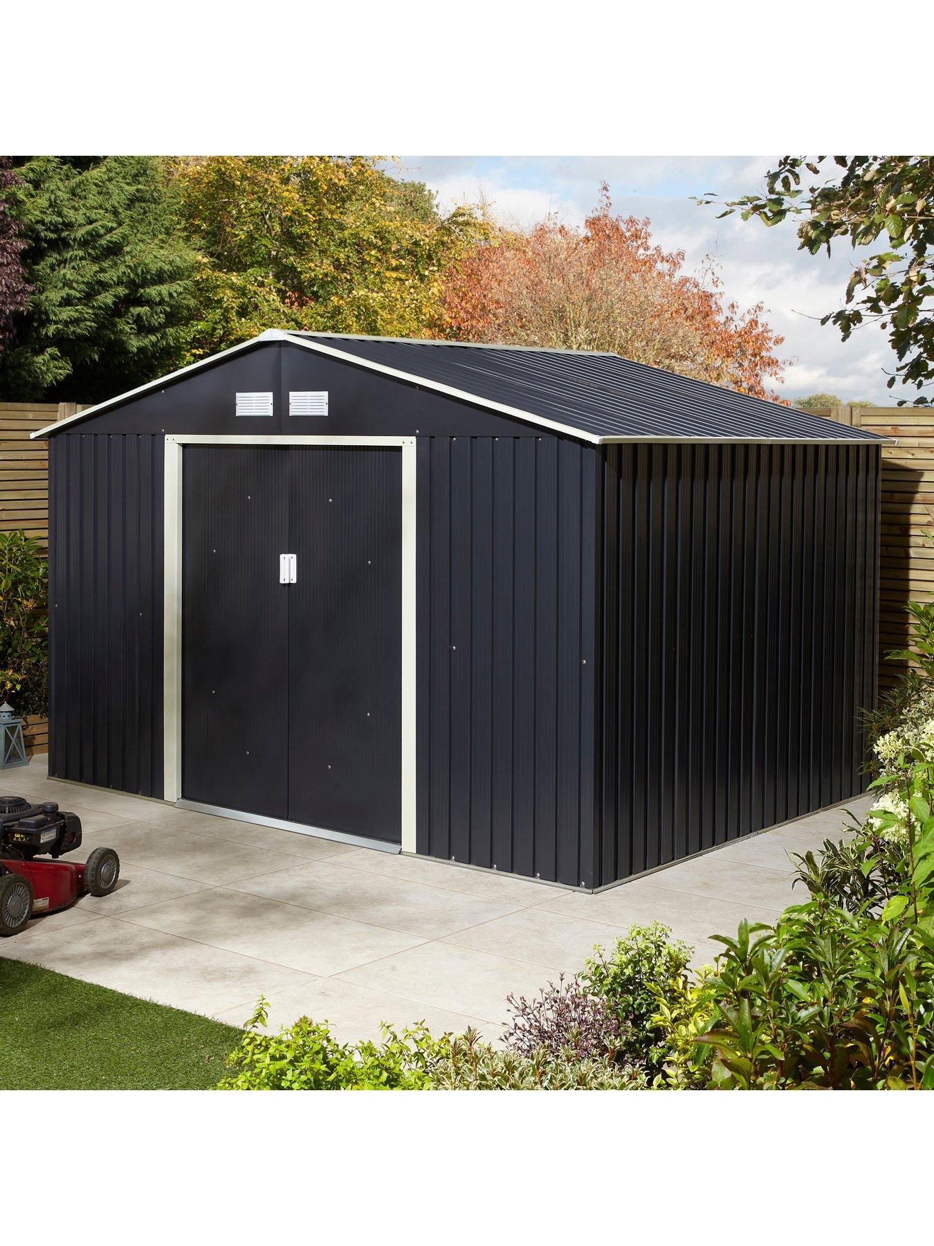 Image 4 of 6 of Rowlinson Trentvale 10 x 8 ft&nbsp;Metal Apex Shed - Dark Grey