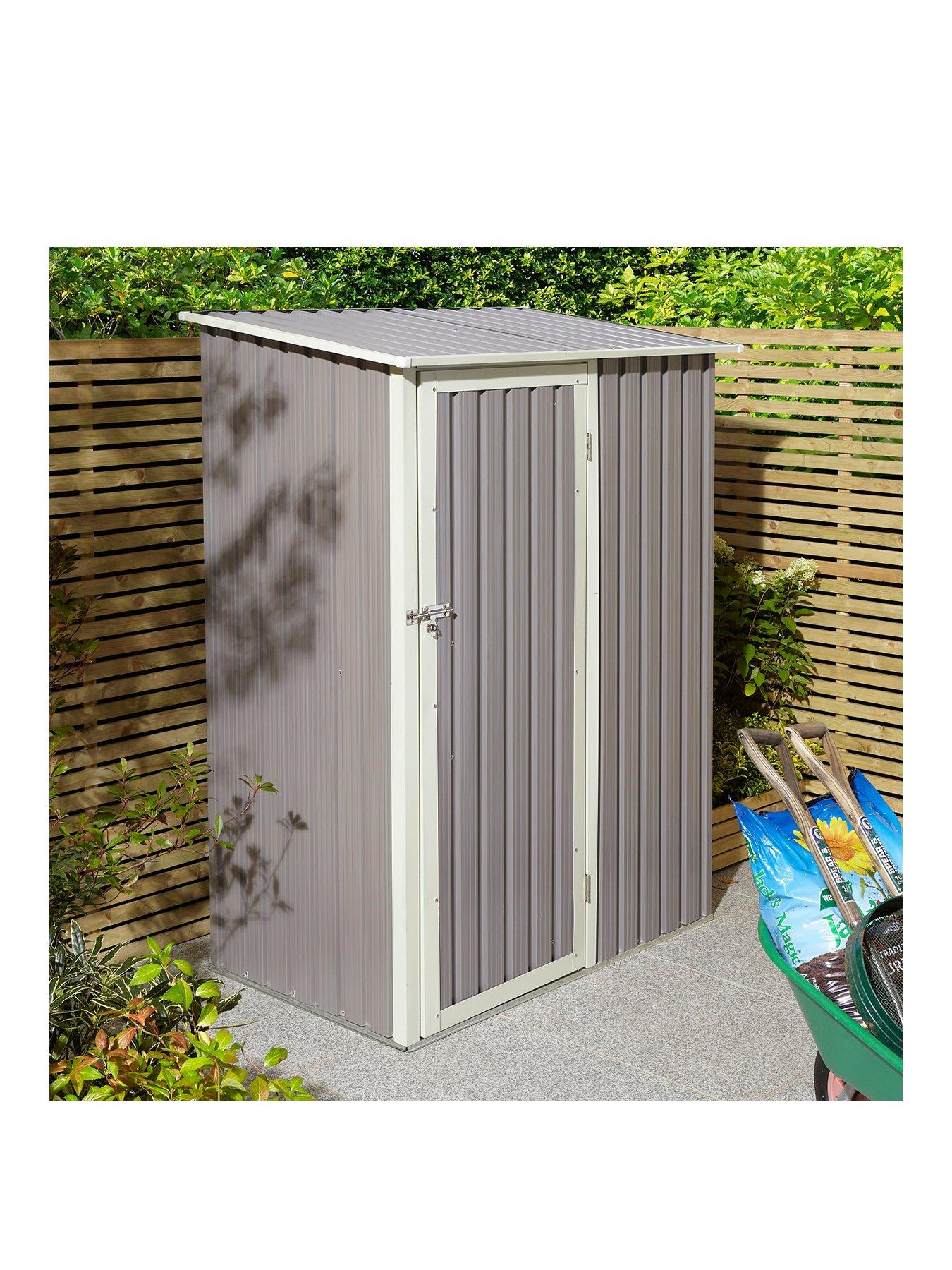 rowlinson-trentvale-5-xnbsp3ft-metal-pent-shed-light-grey
