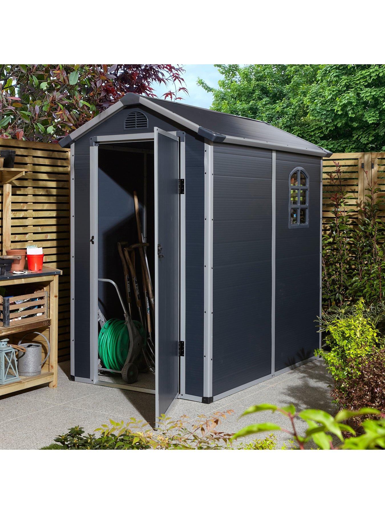 Image 2 of 6 of Rowlinson Airevale 4 x&nbsp;6ft Apex Plastic Shed - Dark Grey