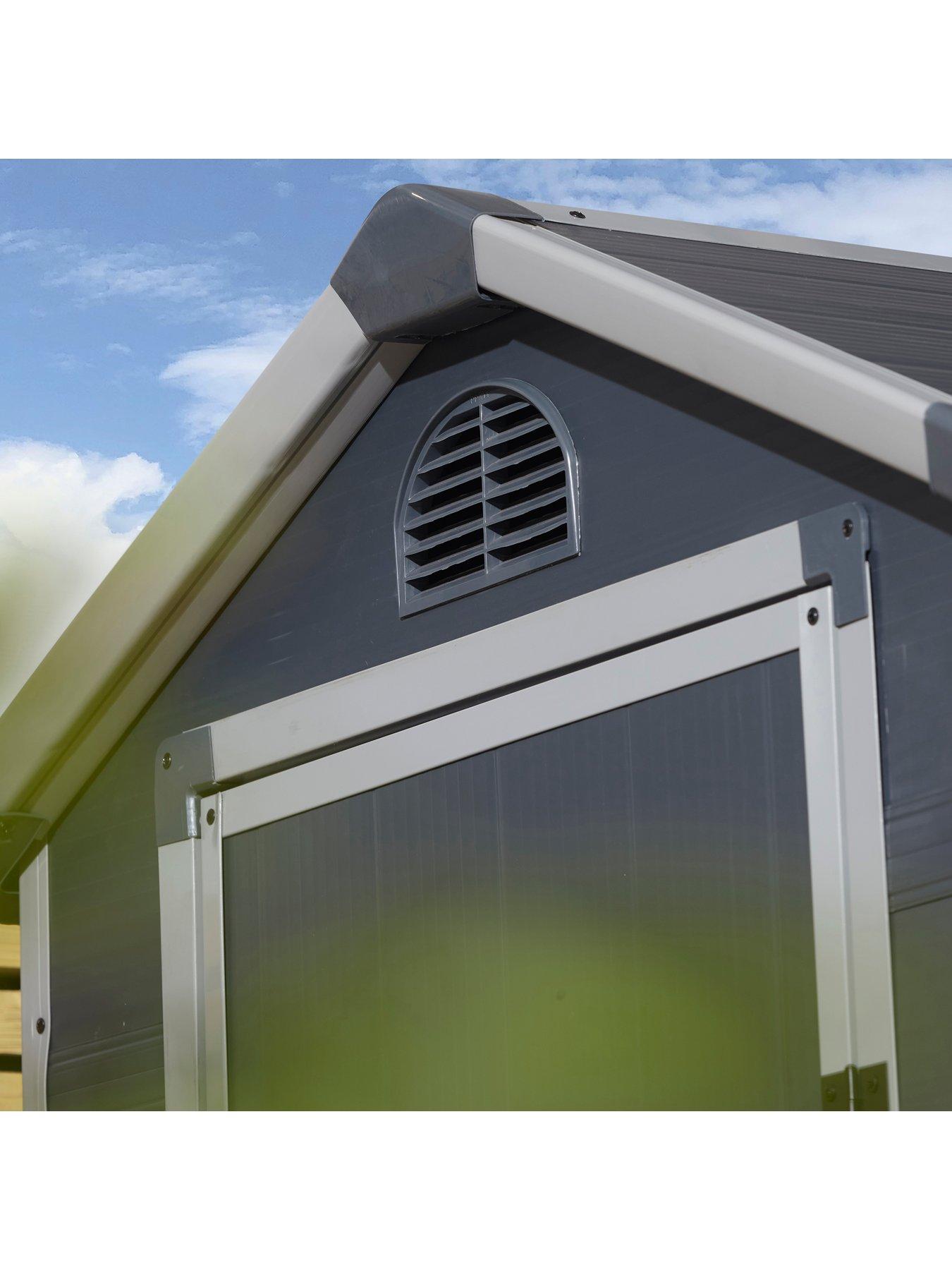 Image 4 of 6 of Rowlinson Airevale 4 x&nbsp;6ft Apex Plastic Shed - Dark Grey