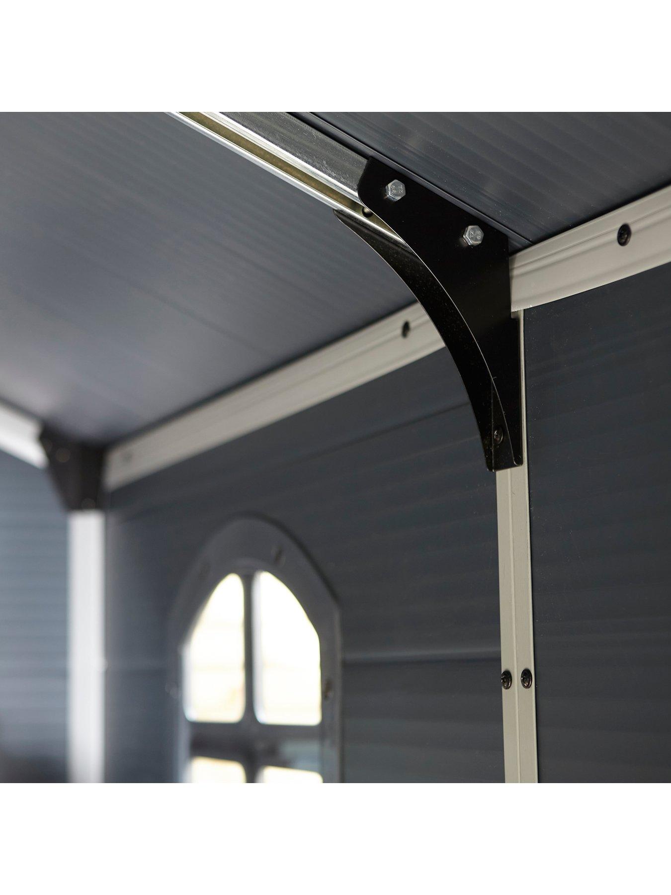 Image 3 of 6 of Rowlinson Airevale 8x6&nbsp;ft&nbsp;Apex Plastic Garden&nbsp;Shed - Dark Grey