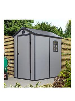 Rowlinson Airevale 4 X 6Ft Apex Plastic Shed - Light Grey
