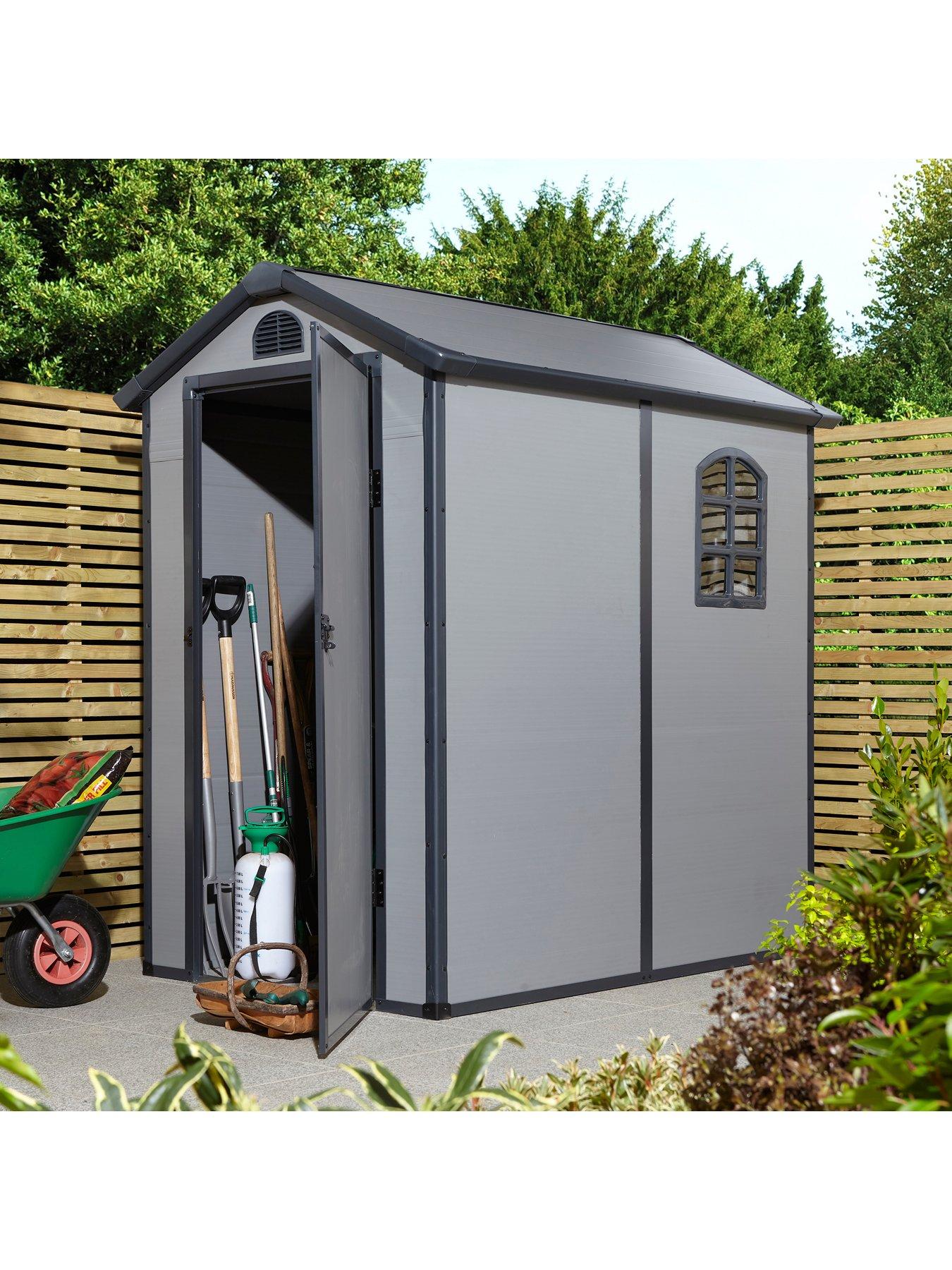 Image 2 of 6 of Rowlinson Airevale 4 x 6ft&nbsp;Apex Plastic Shed - Light Grey