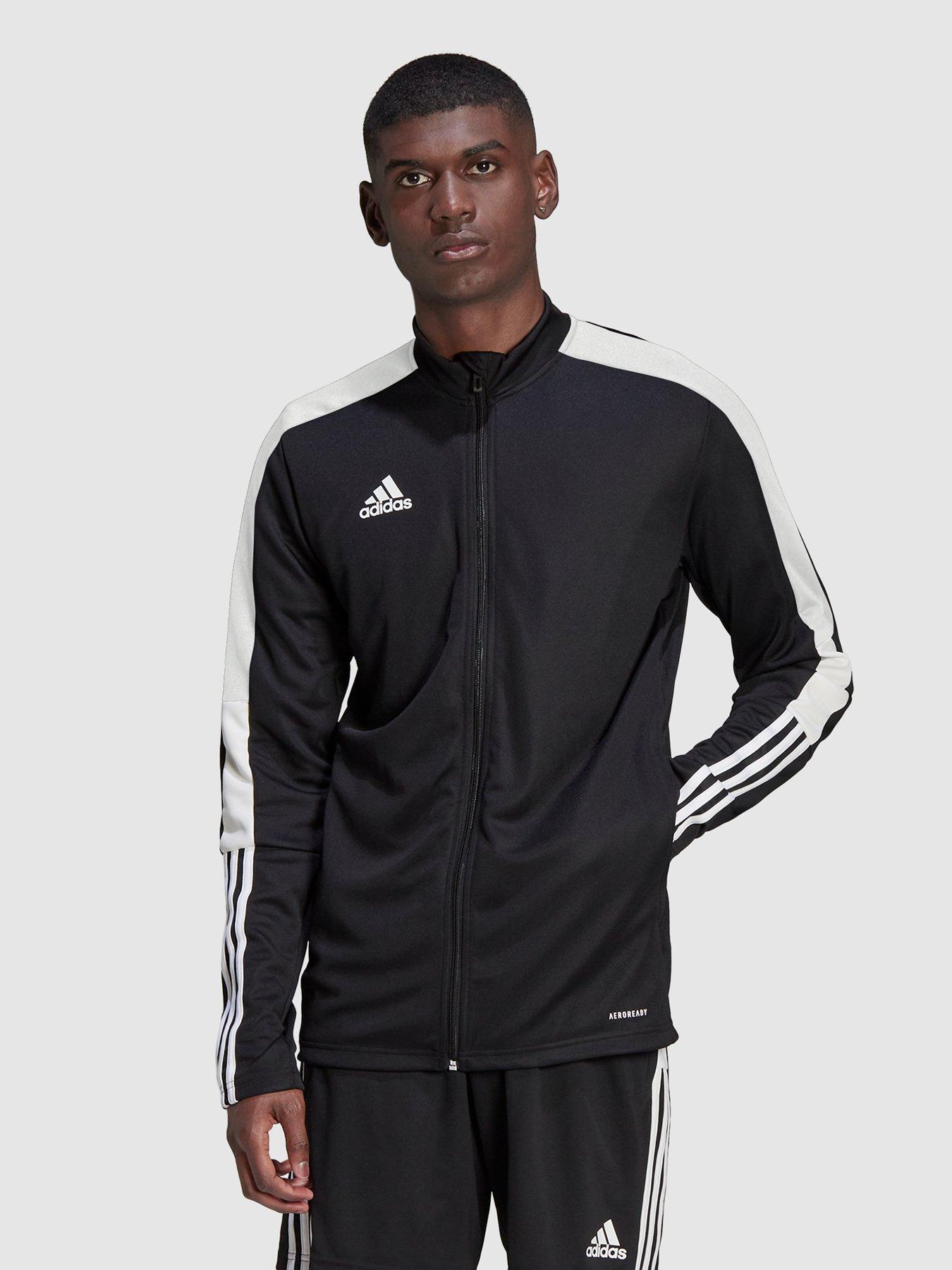 adidas Mens Tiro Training Jacket - Black | very.co.uk