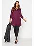 yours-yours-34-sleeve-x-front-swing-top-berryback