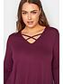 yours-yours-34-sleeve-x-front-swing-top-berryoutfit
