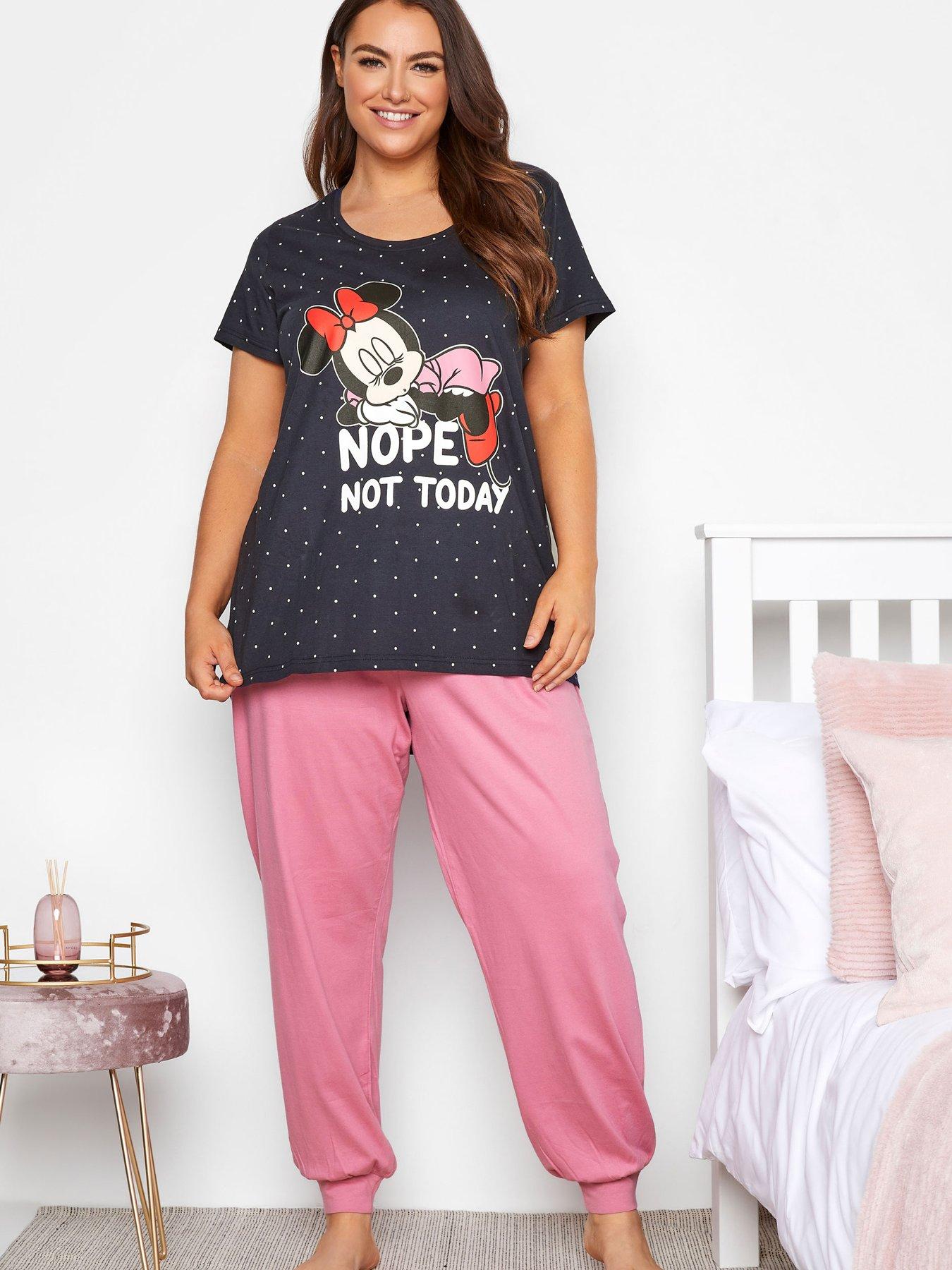 Nightwear & Loungewear Yours Clothing Not Today Minnie PJ Set - Navy